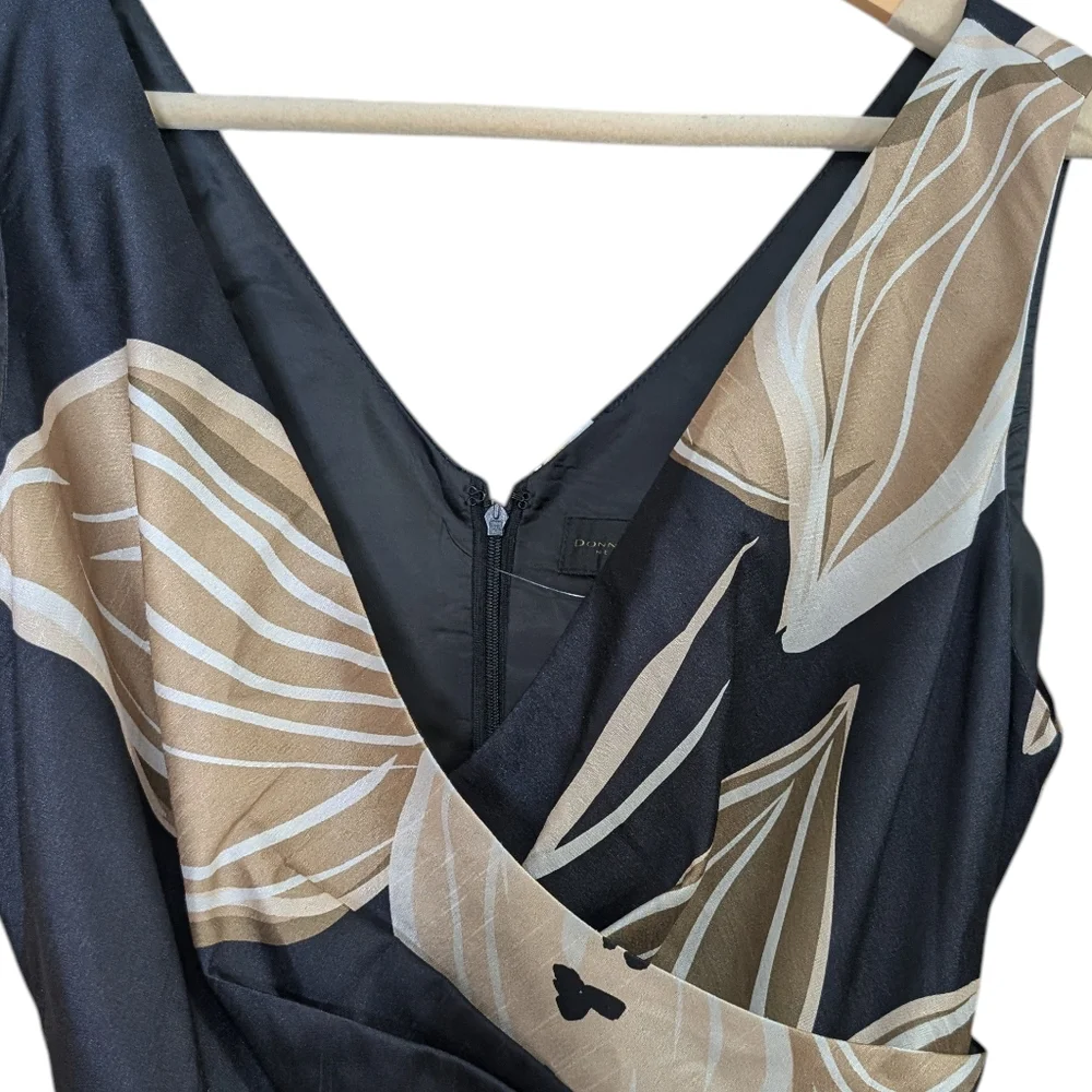 NEW...Donna Karan New York Faux Wrap Tie Waist Cocktail Dress.. Size 12 - Picture 9 of 9